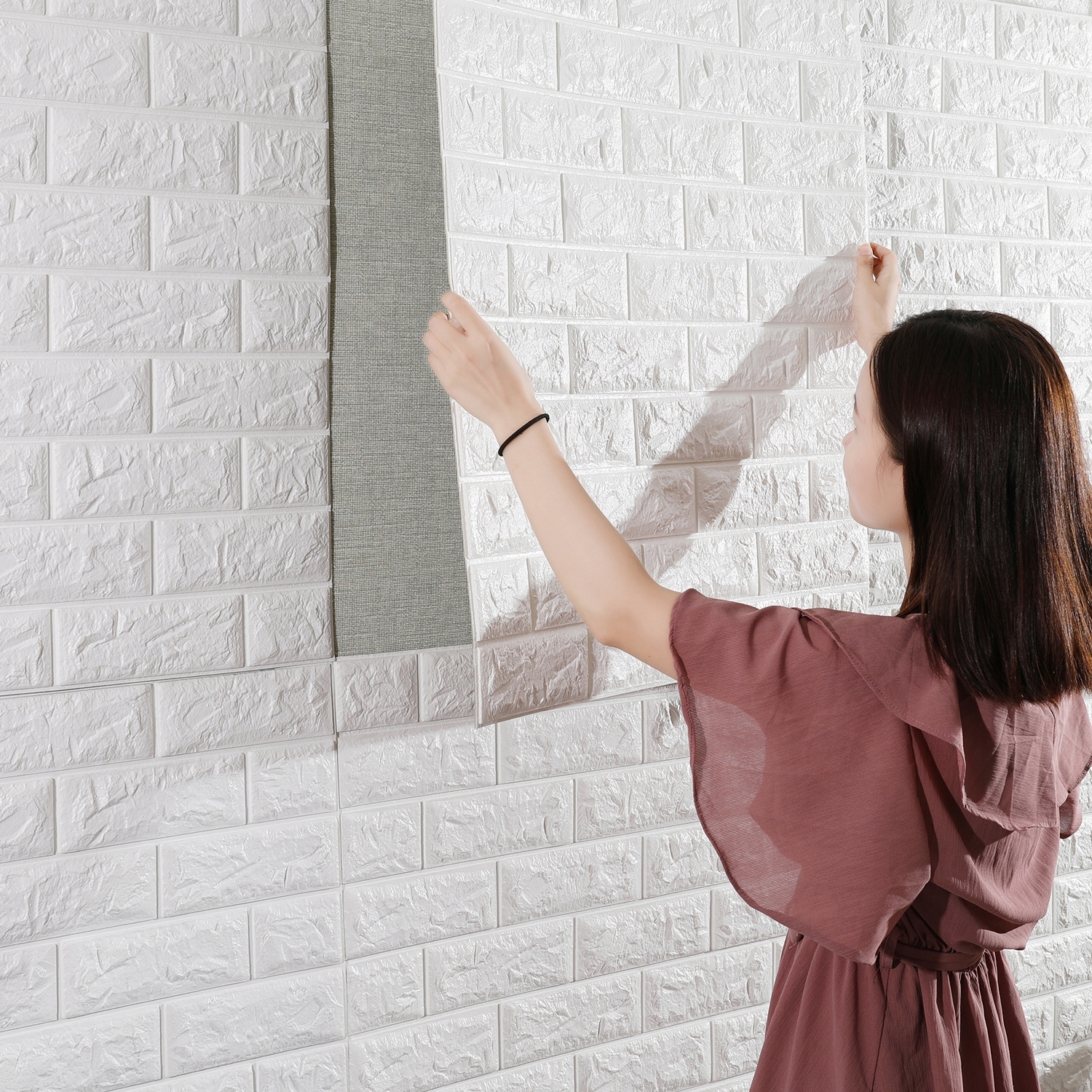 TAPETA 3D CEGŁA MIĘKKA PIANKA SAMOPRZYLEPNA MUR Marka Domzpaneli