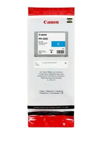 Inkoustová barva Canon PFI-320C PFI320 2891C001 Cyan TM-200 TM-300 TM300 Orig.
