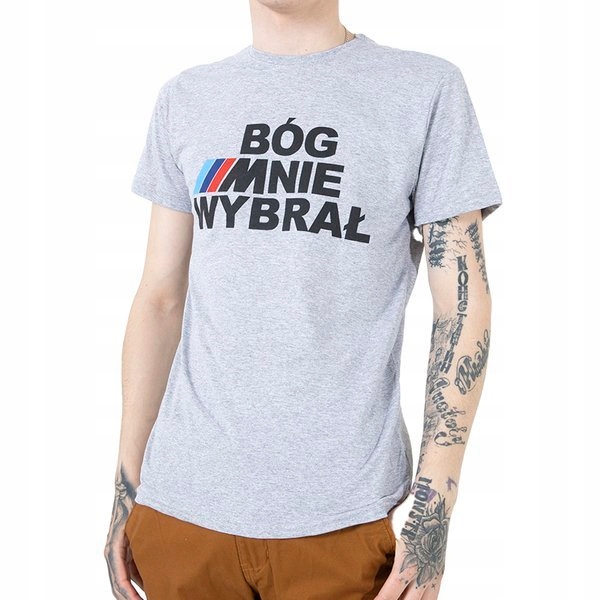 

DRT35 Bog/szary Męski T-shirt L - 40