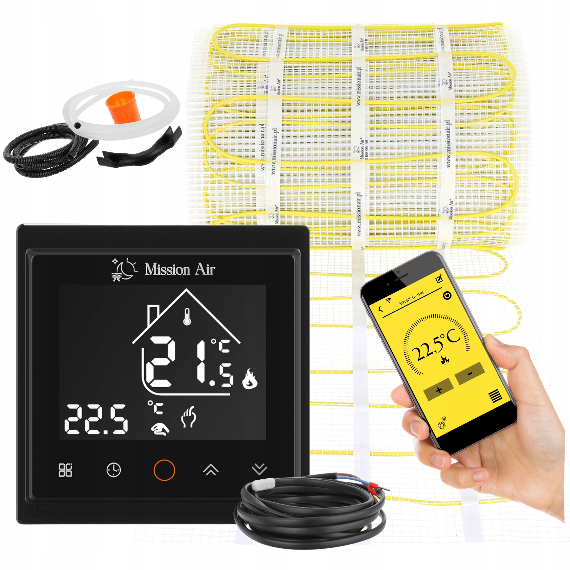 Set Vykurovacia rohož pod dlaždice MA-160W/m² 18 m²