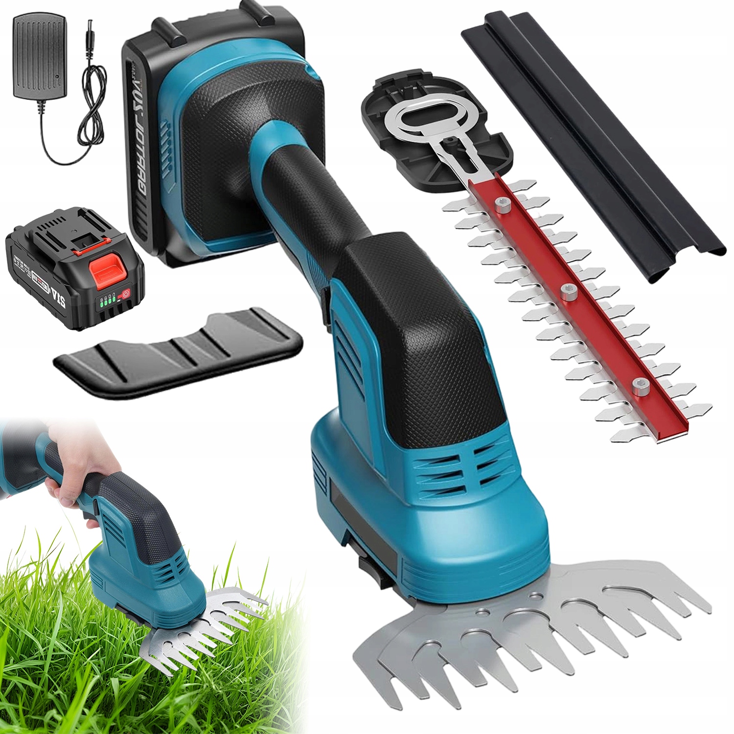 2V1 Nůžky Na Živý Plot Elektrické Stříhání Větví Ostré 4000MAH