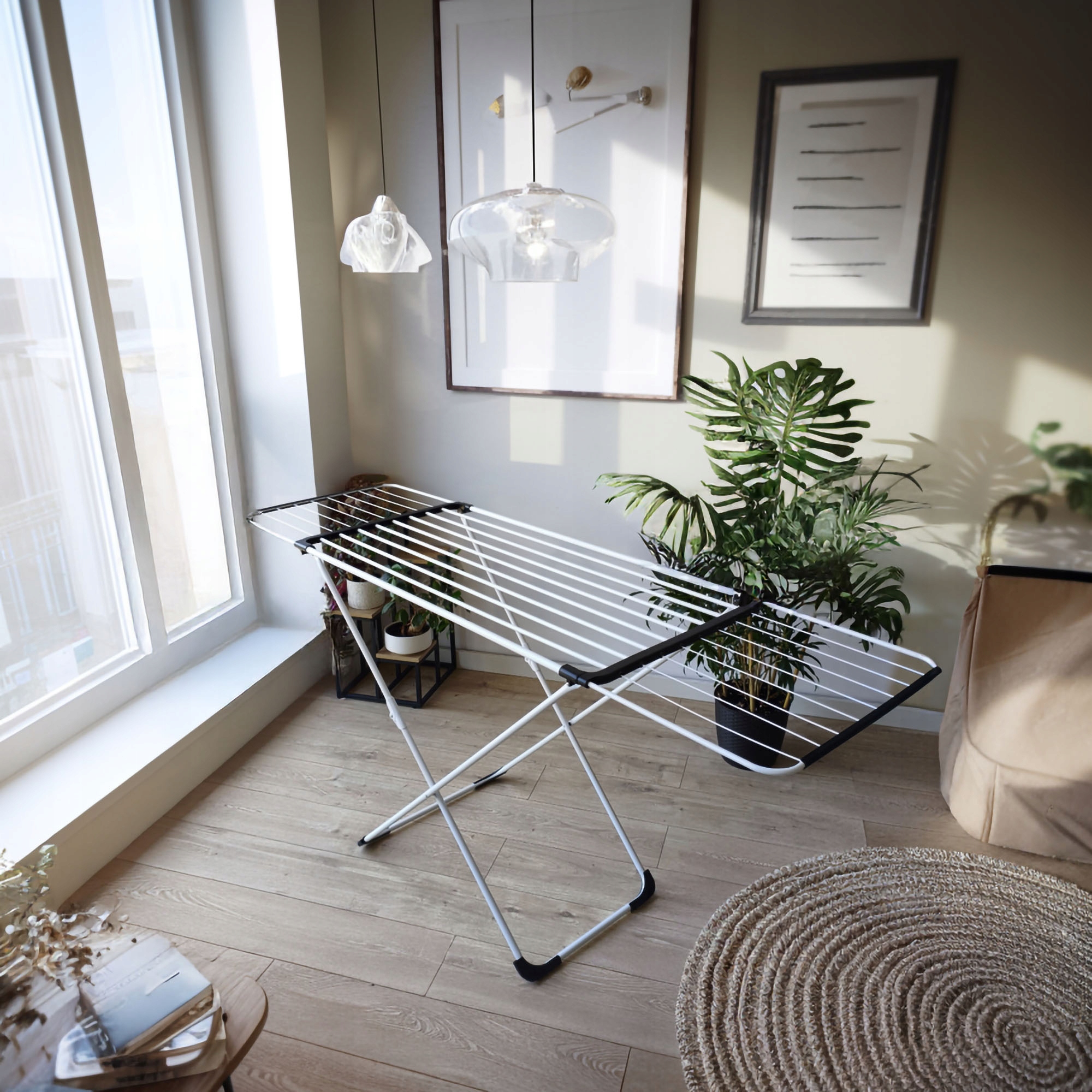 Levně Sušák Sušák Na Prádlo Aria Harmonikový Stojící Rozkládací