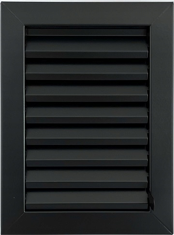 Ventilační mřížka s žaluzií nastavitelná černá 14x20 cm z oceli