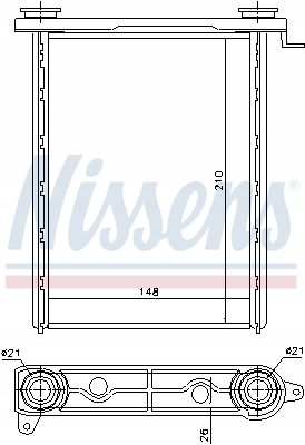 радиатор отопителя ниссенс 73343