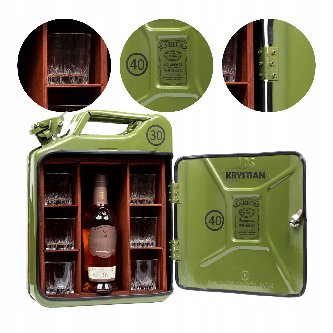 Dárek k narozeninám Kanister Barek 18 20 30 40 50 Masivní Nový Ocelový