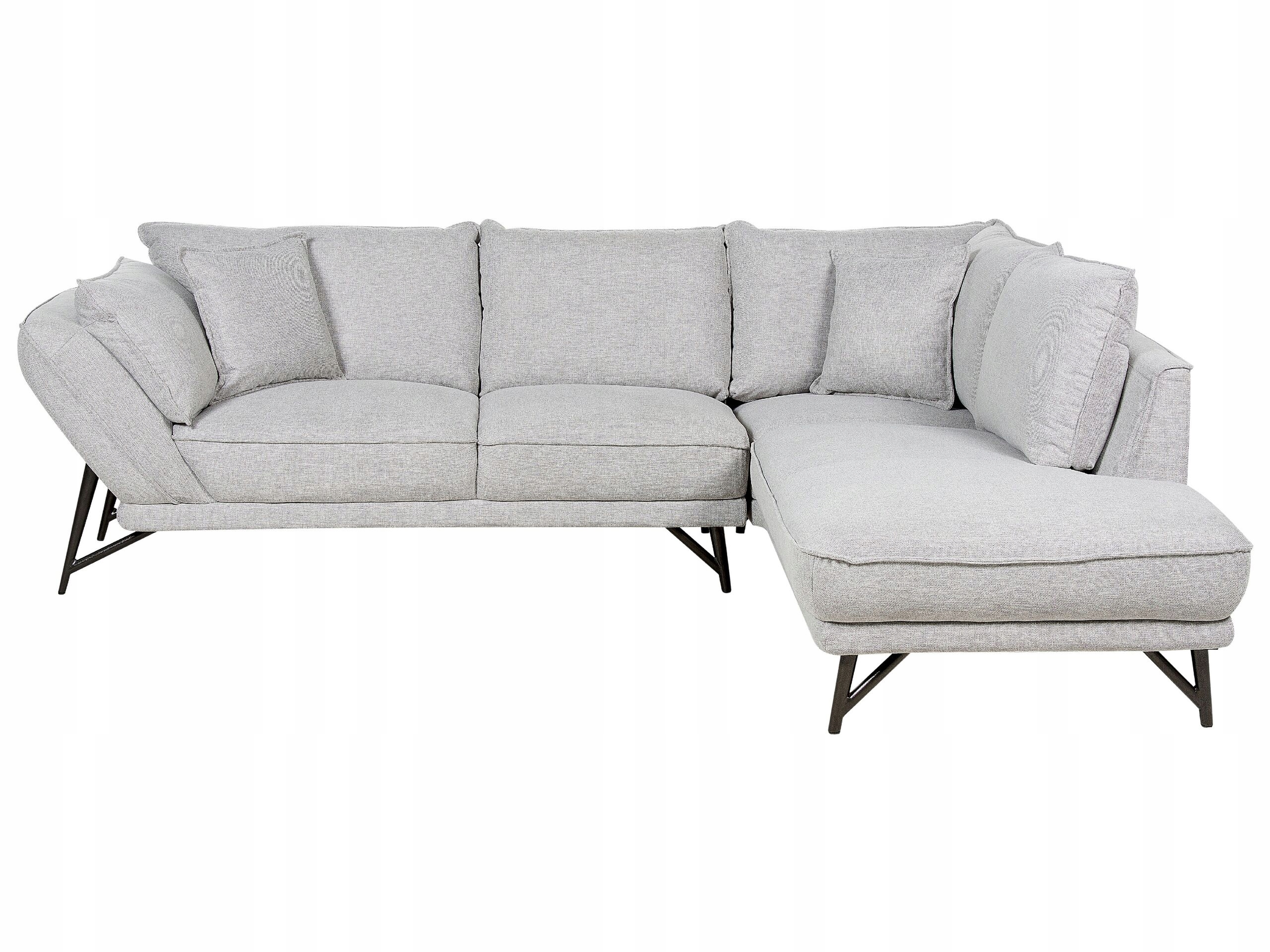 Sofa narożna lewostronna 3 osobowa jasnoszara