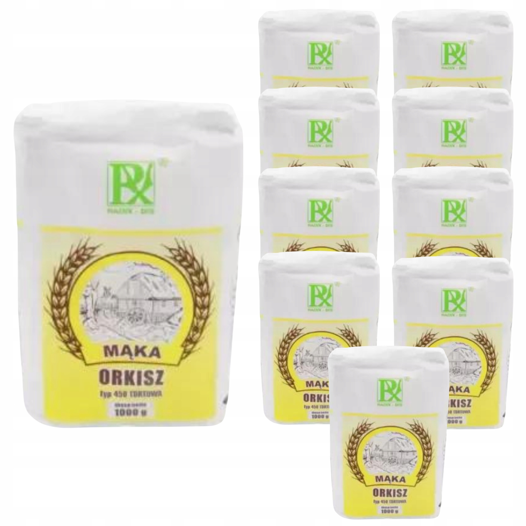 RadixBis Mąka Orkiszowa Tortowa Typ 450 Lekkie Puszyste Wypieki 1kg x10