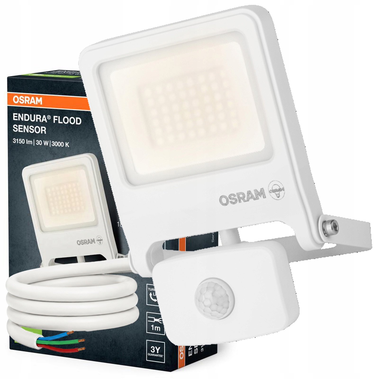 Led reflektor Snímač pohybu a soumraku 30W 3000K 3000lm IP44 Endura
