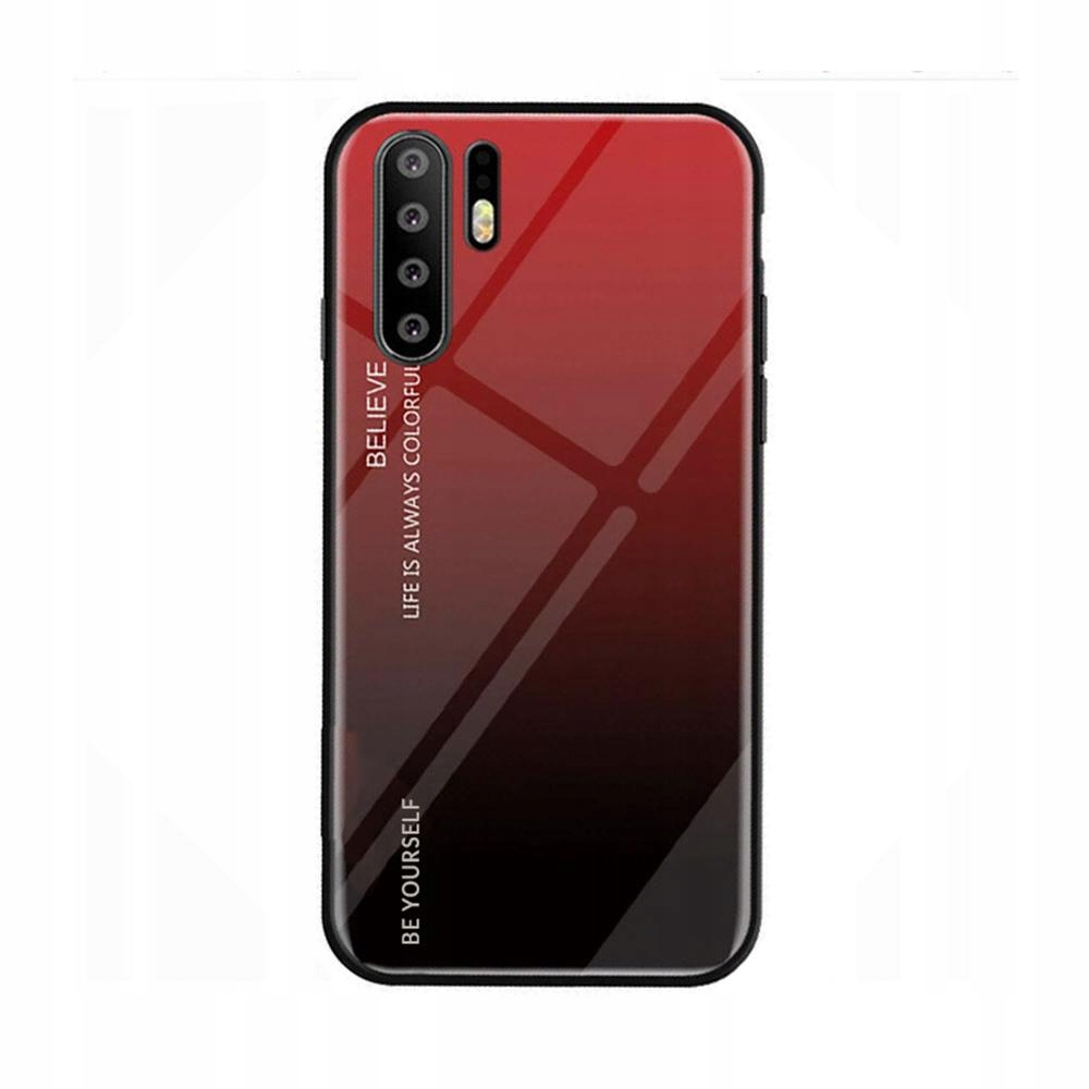 

Etui Szklane czerwono czarne do Huawei P30 Pro