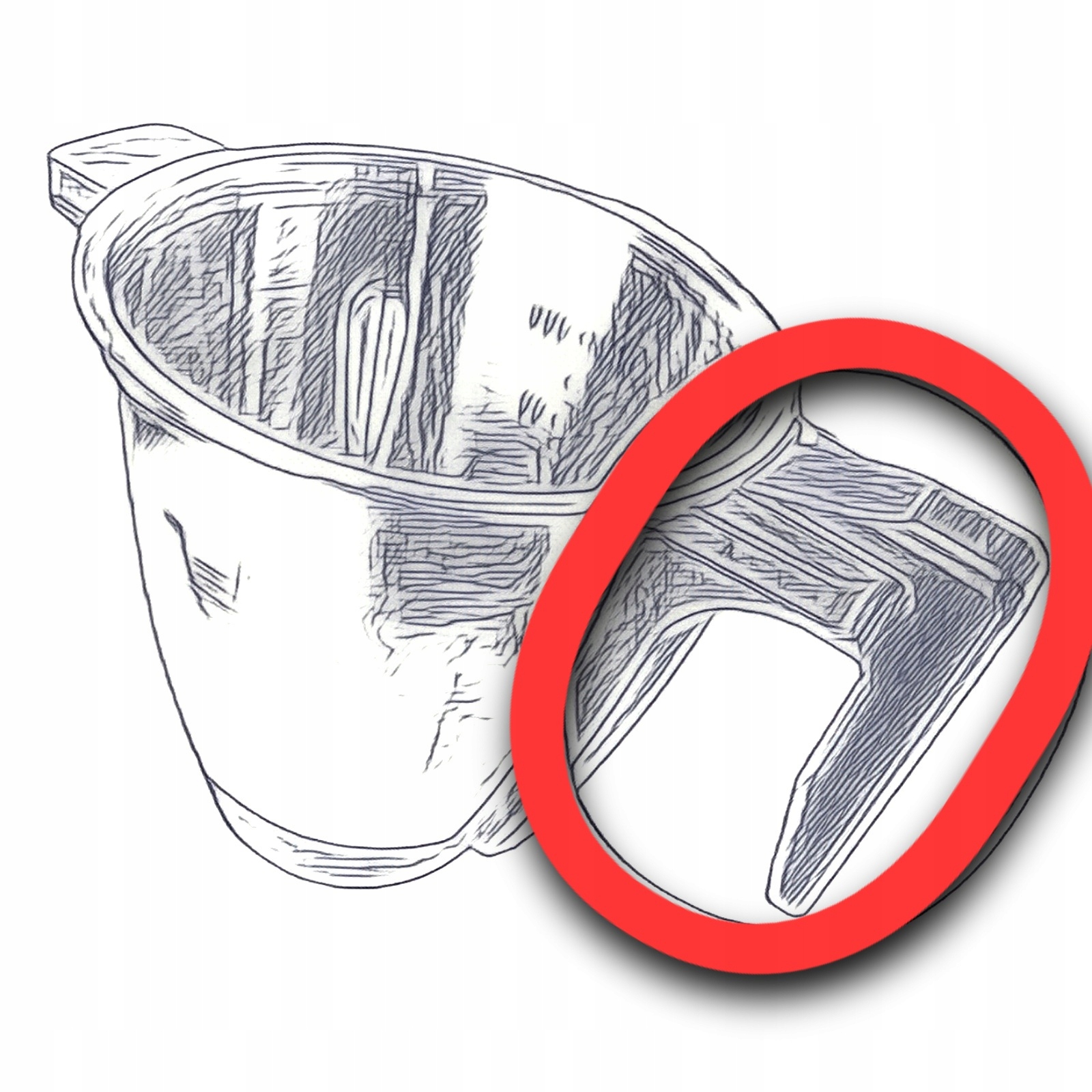 UCHWYT RĄCZKA DO MONSIEUR CUISINE CONNECT / TREND Kod producenta UCH/MCC/MCT/16