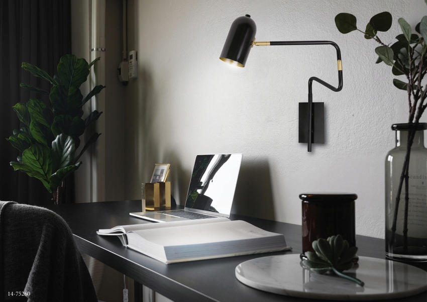 Kinkiet czarny regulowana 1xGU10 Hosti nowoczesny