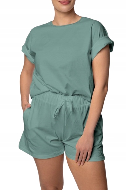 Mona Dámské bavlněné pyžamo Bliss shortsleeve olivová velikost 5XL