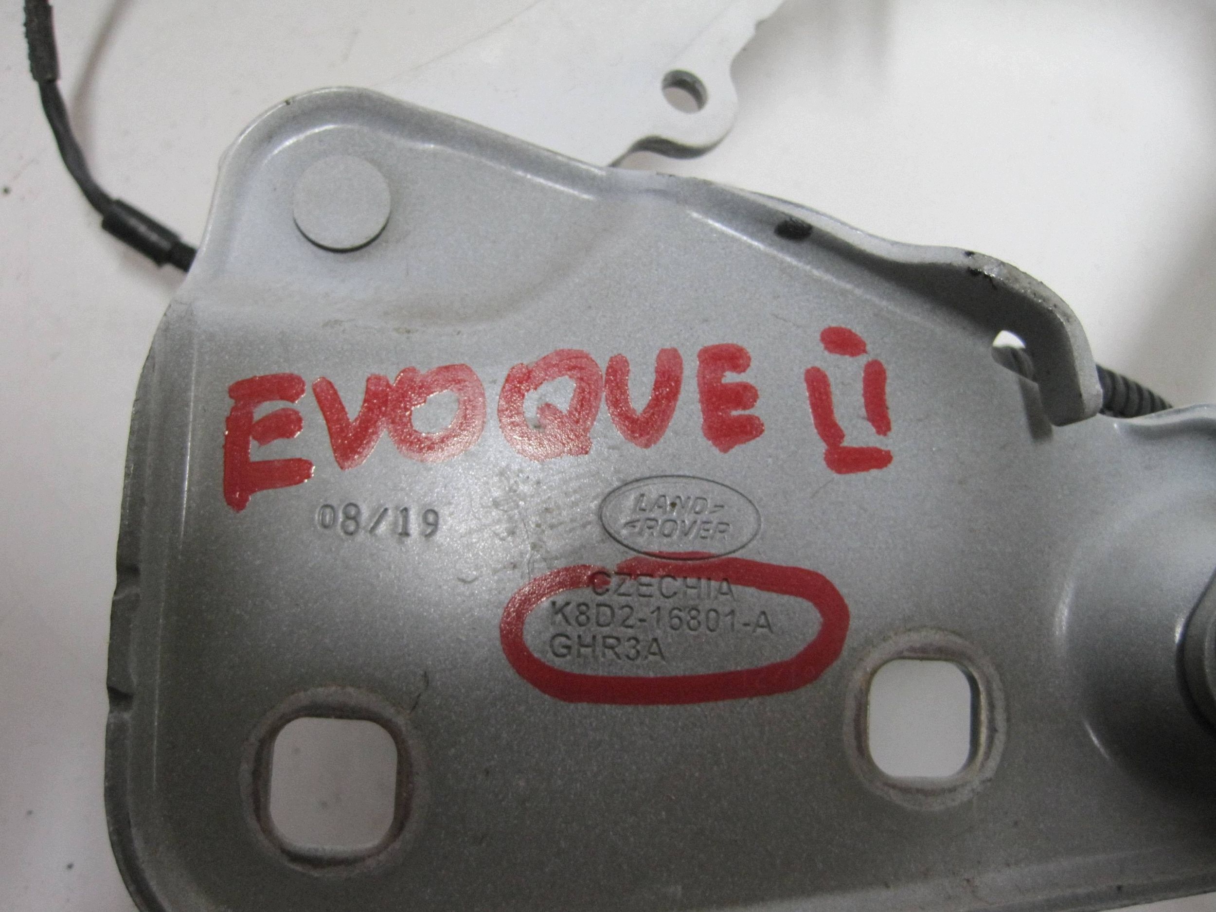 bonnet hinges LAND ROVER RANGE ROVER EVOQUE L551 K8D216801A hose