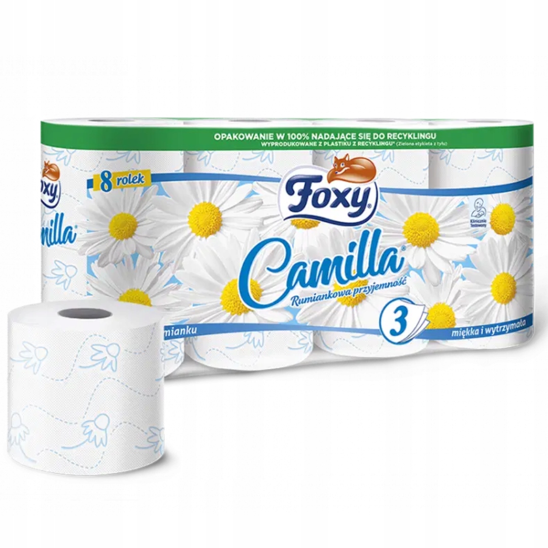 Papier toaletowy Foxy Camilla rumiankowy 112 rolek EAN (GTIN) 5900935001552