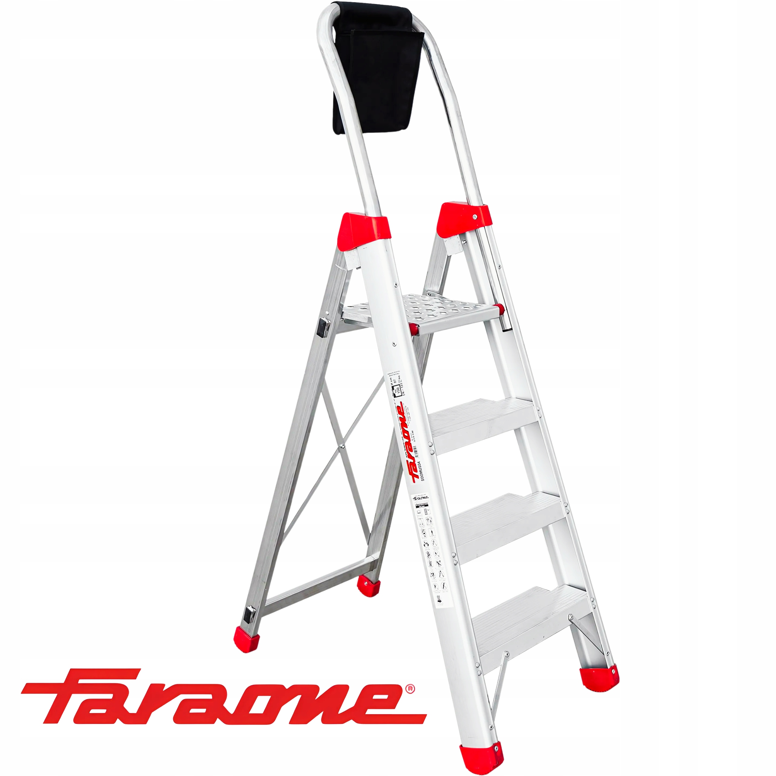 Rebrík Faraone Domus 03 3-stupňový 264 cm Pro schodíky 13 cm