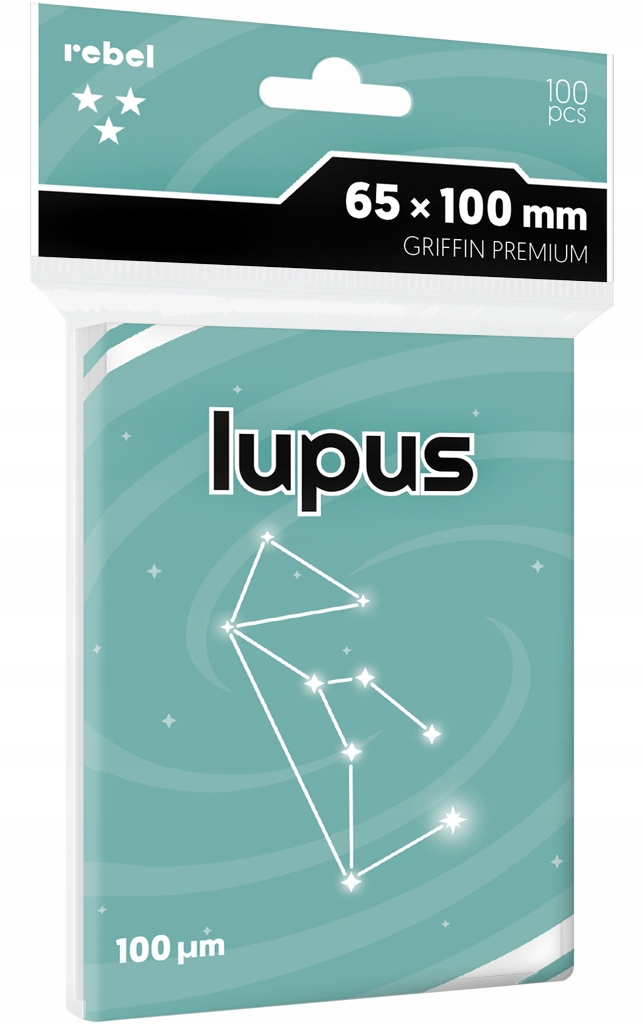 Koszulki Na Karty Rebel Lupus Premium 65x100mm 100 sztuk-Zdjęcie-0