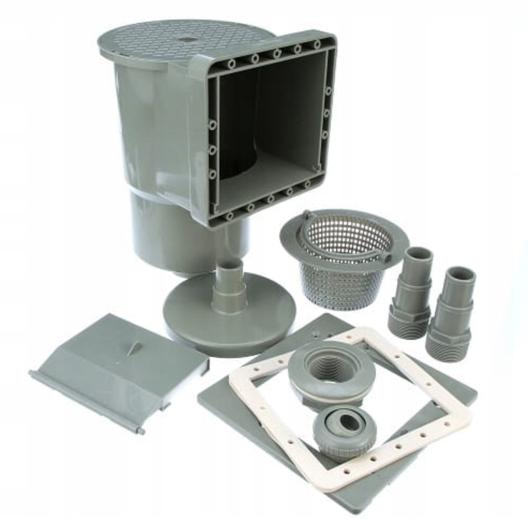 Skimmer basenowy oczyszczacz wody basenu z dyszą grafitowy