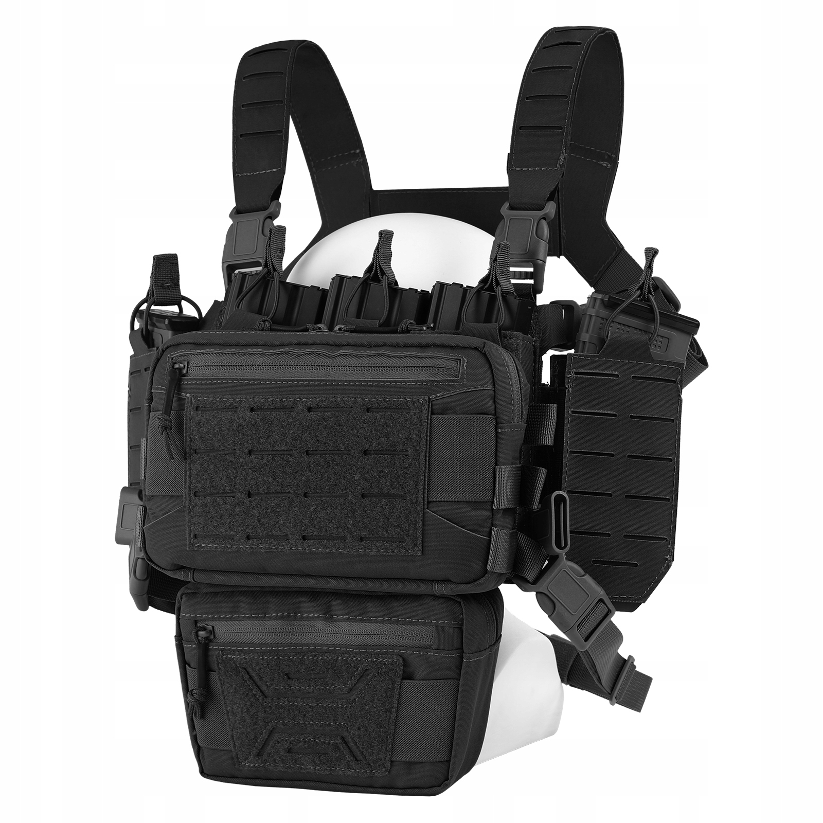 Kamizelka Taktyczna Chest Rig Molle Z Ładownicami Czarna