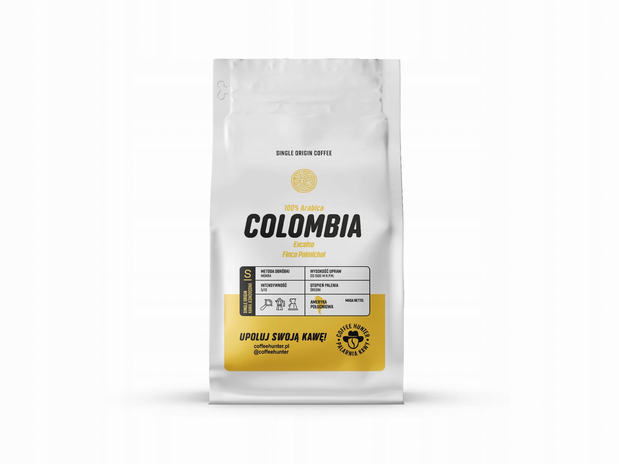 Levně Coffee Hunter Colombia Excelso Finca Palmichal káva zrnková 500 g