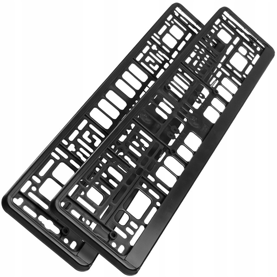 Ramki pod tablicę rejestracyjną Czarne 2 szt.