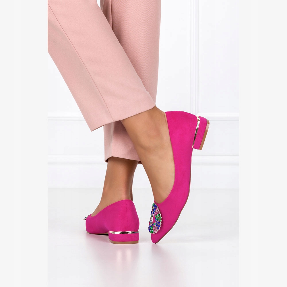 BALERINY DAMSKIE Z OZDOBĄ WKŁADKA SKÓRA LEKKIE 36 Marka Casu