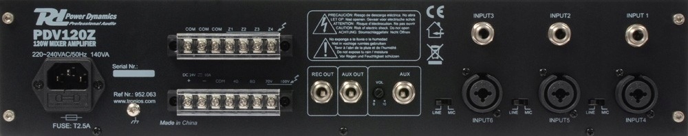 Wzmacniacz PDV120Z 120W/100V Marka Power Dynamics