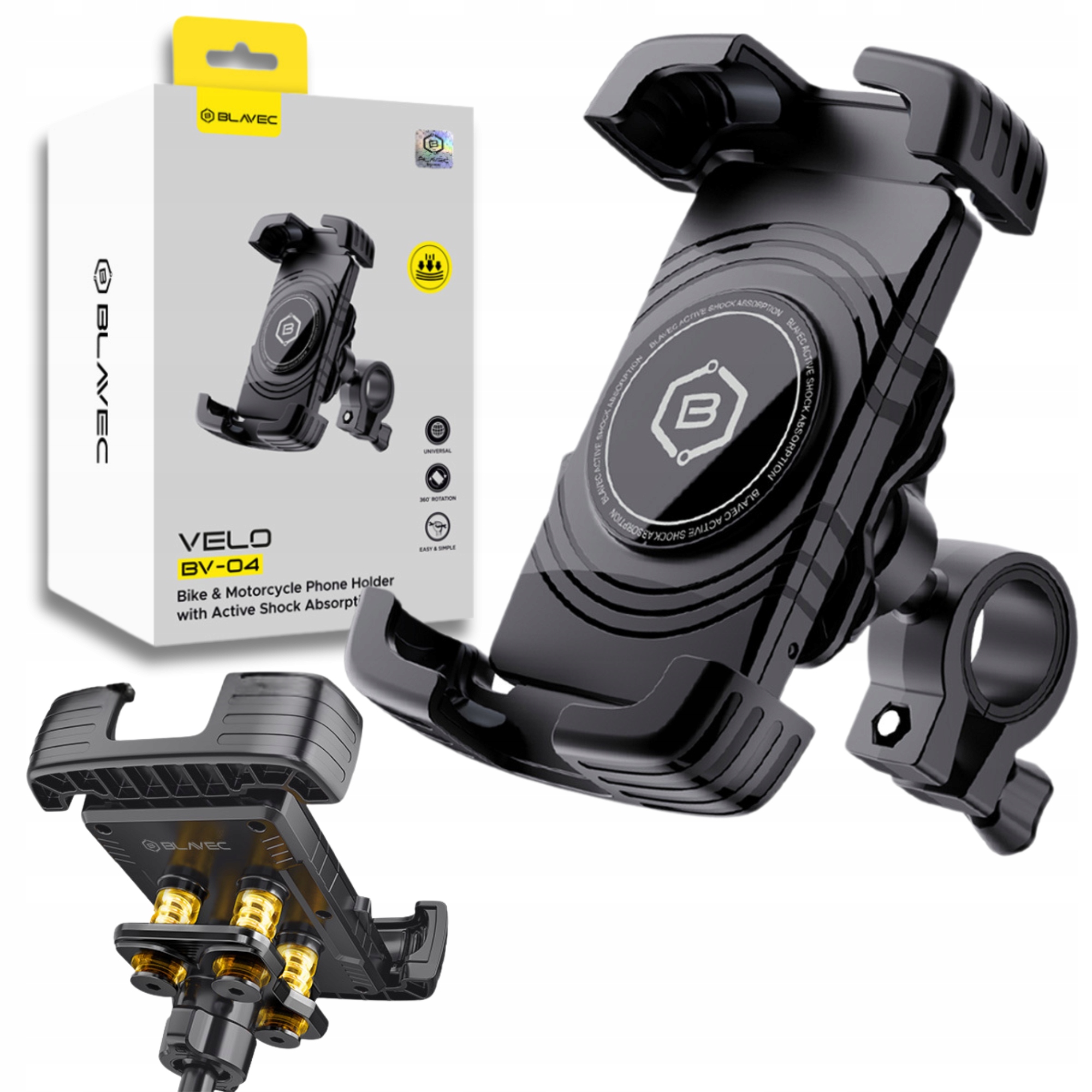 Uchwyt Rowerowy na Telefon Motocyklowy Uchwyt Aktywna Amortyzacja na Rower