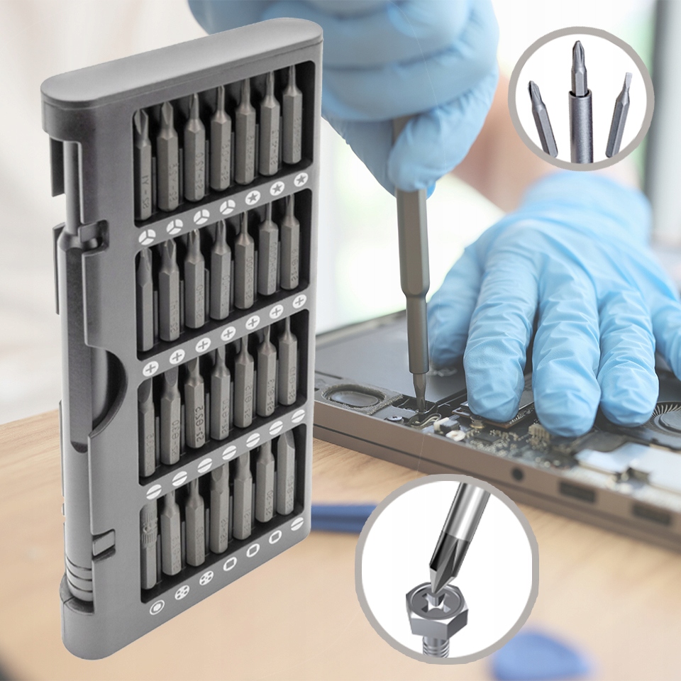 Super Zestaw Precyzyjnych Wkrętaków 57w1 Bity Wkrętarki Śrubokręty EAN (GTIN) 6970244526274