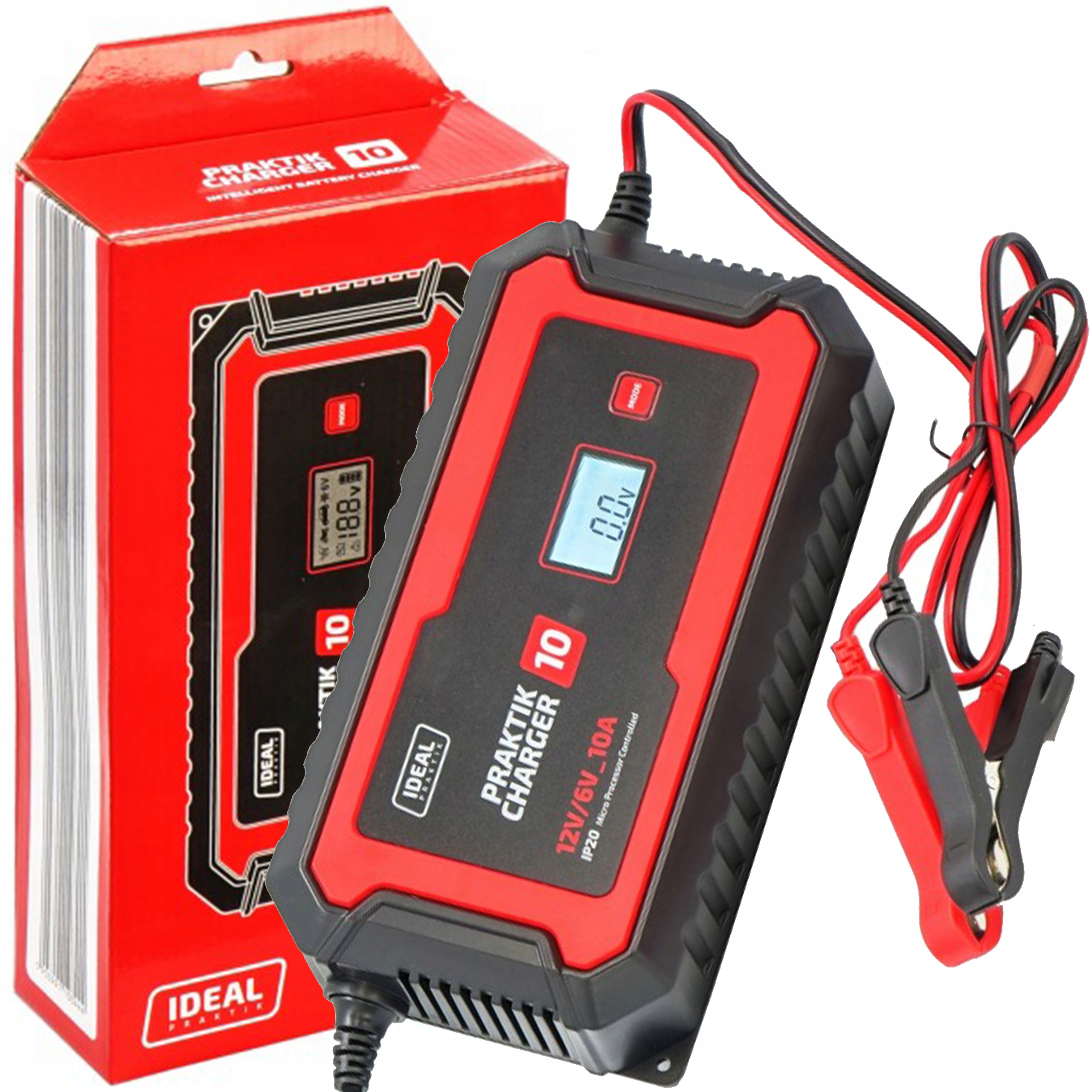 Automatický Automobilový Usmerňovač Akumulátor 6V 12V Ideal Charger 10A