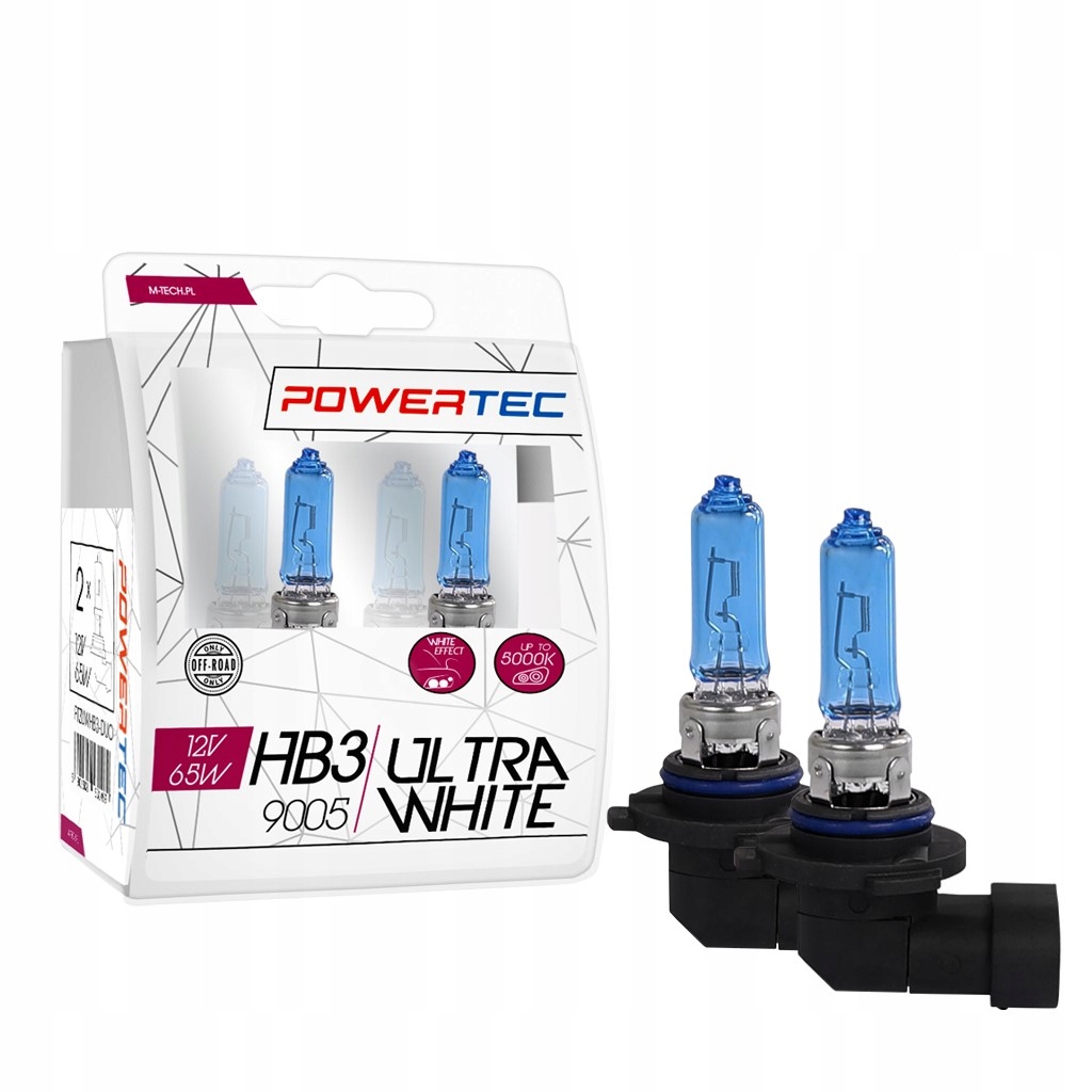 Żarówka Powertec Cool Blue UltraWhite HB3 12V+100%