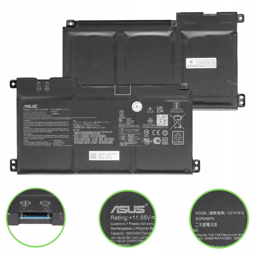 Originál Batéria Asus C31N1912 B31N1912 E410MA Verzia 2