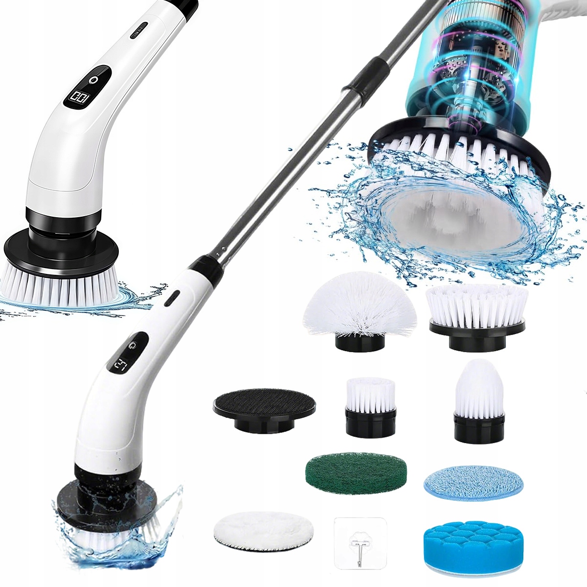 Elektrický rotační kartáč pro čištění Bezdrátový Mop