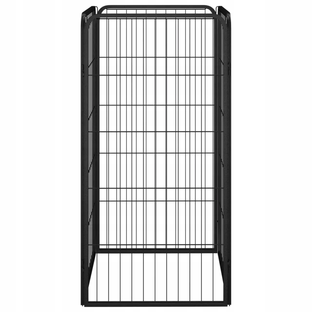 Levně vidaXL Kotec pro psa, 4 panely, černá, 50x100 cm, ocelová