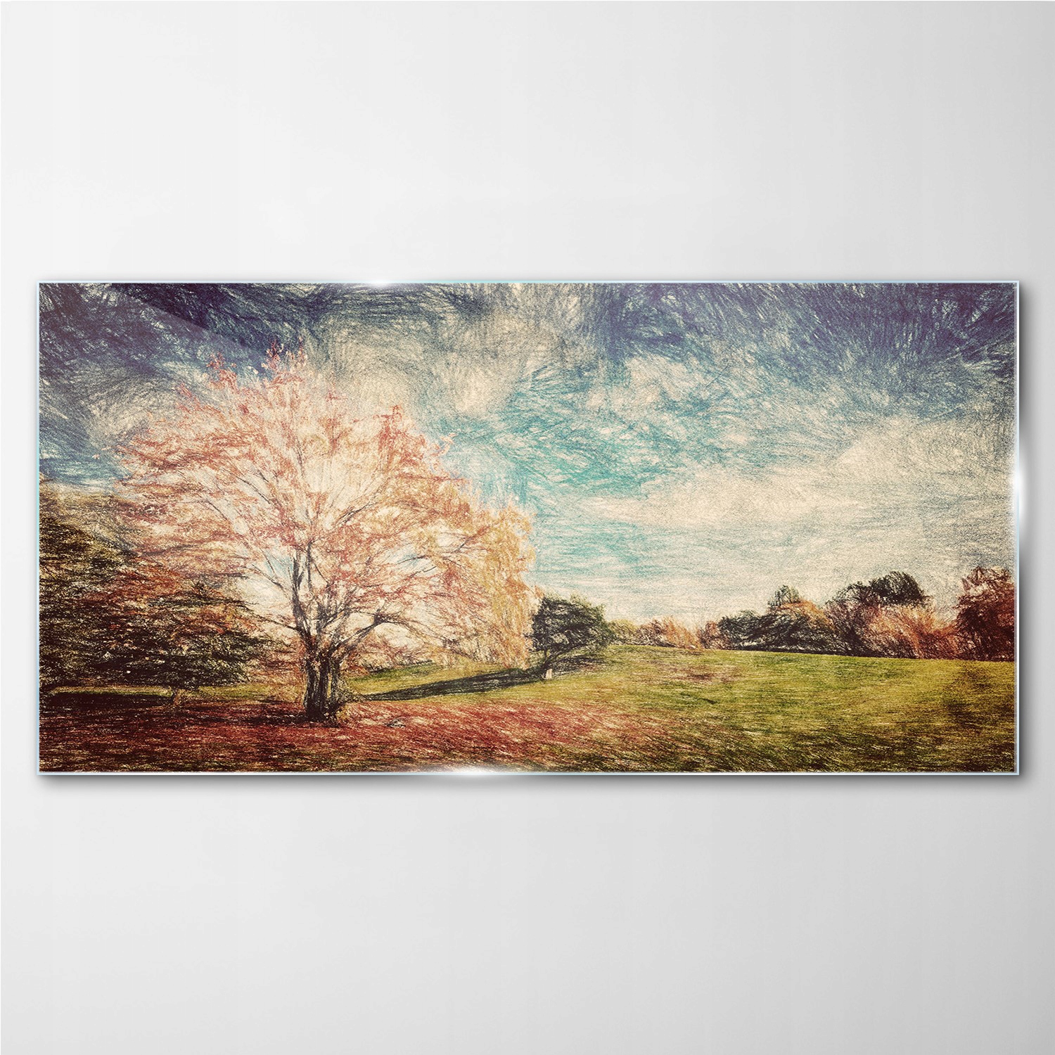 

Fotoobraz szklany na ścianę Las niebo 100x50 cm