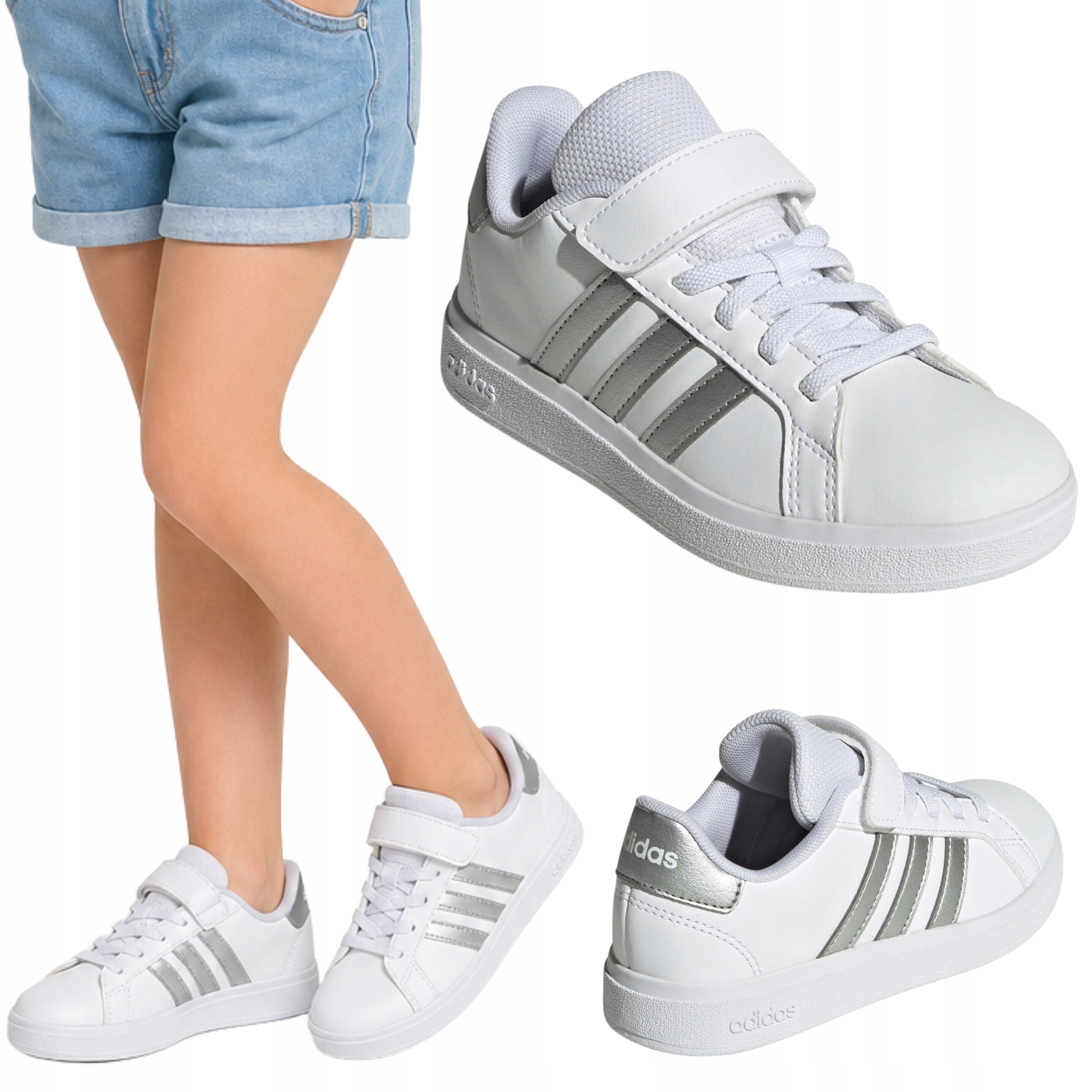 Buty Sportowe Dziecięce Adidas Dla Dziewczynki Na Rzep Lekkie 31