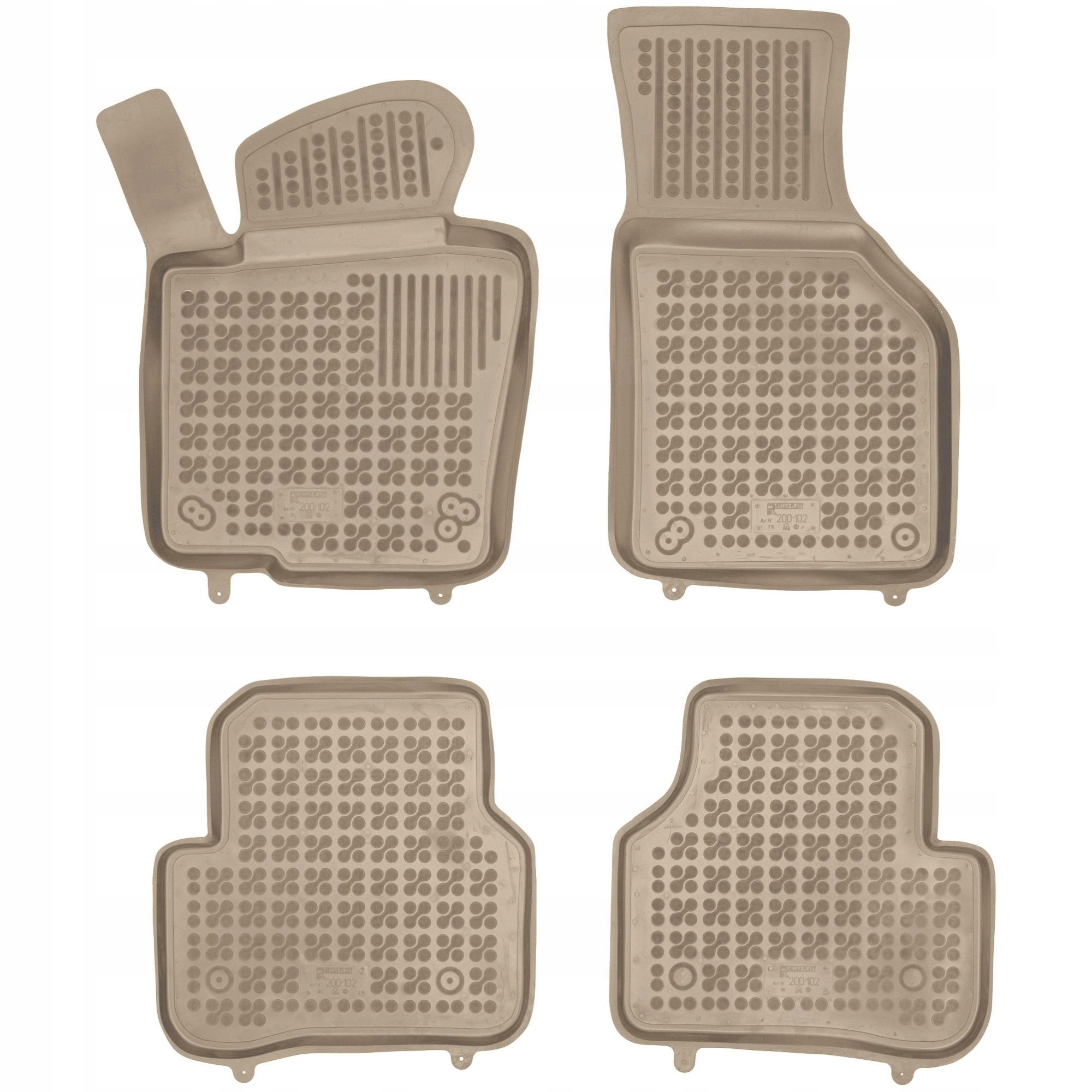 Béžové gumové rohože Volkswagen Passat B7 2010-2014