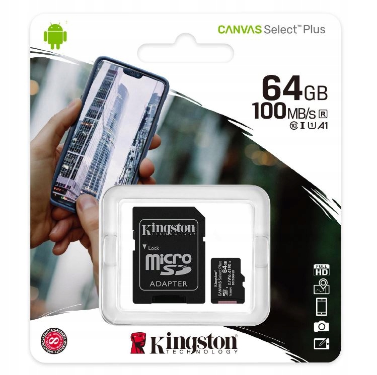 

Karta pamięci microSD 64GB Canvas Select Plus 100