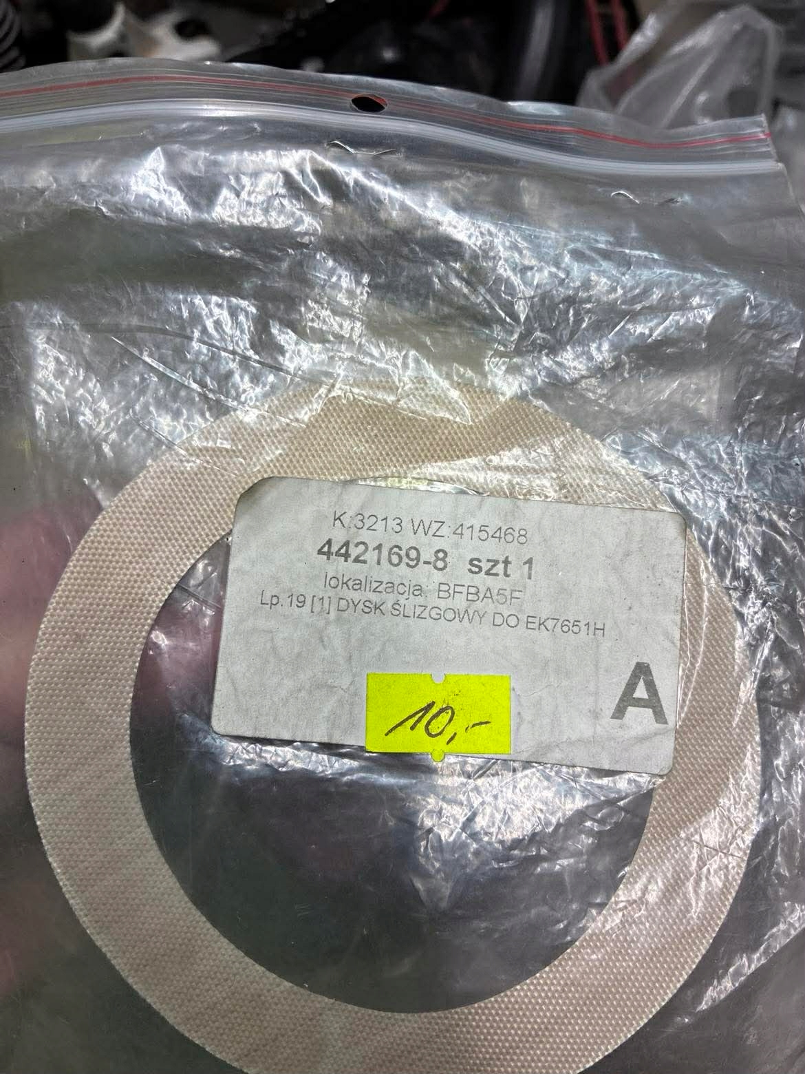 DYSK ŚLIZGOWY DO EK7651H 442169-8