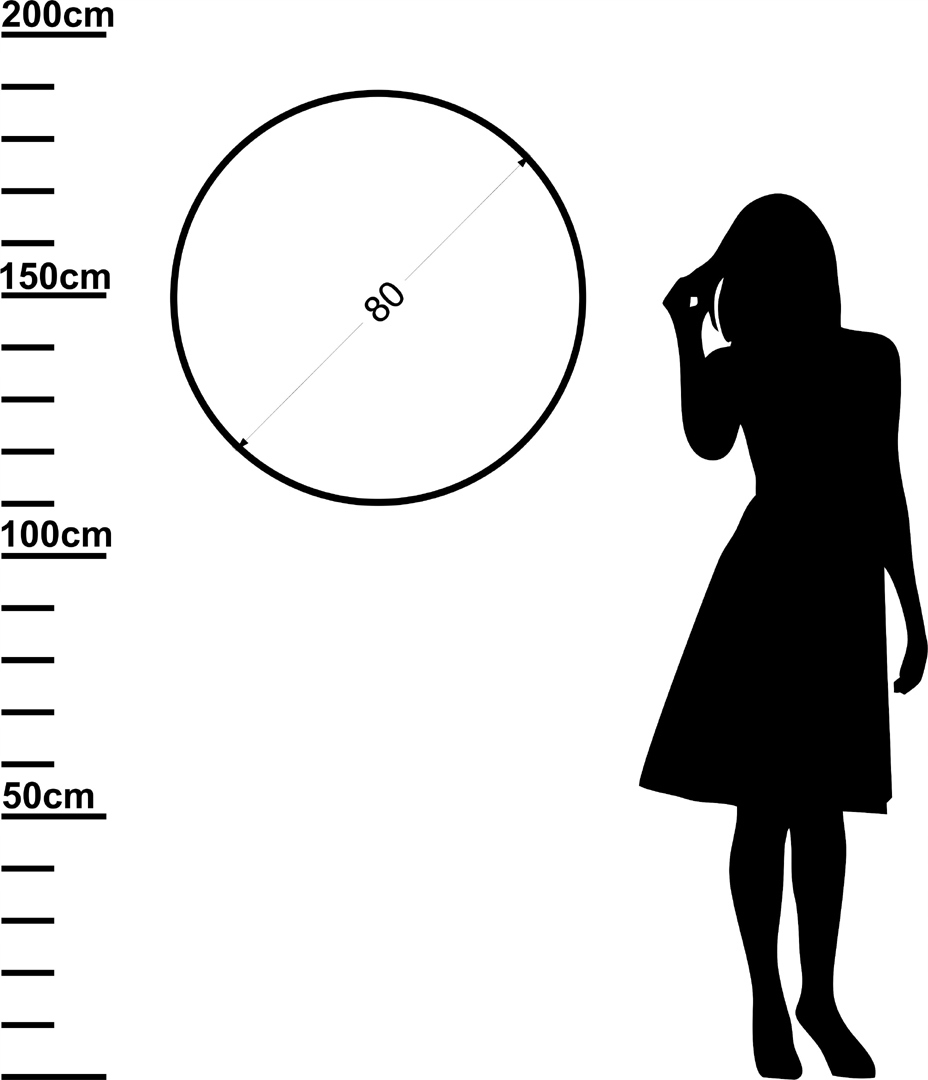 Lustro Okrągłe Podświetlane LED Fi 80cm w Ramie Typ lustra ścienne
