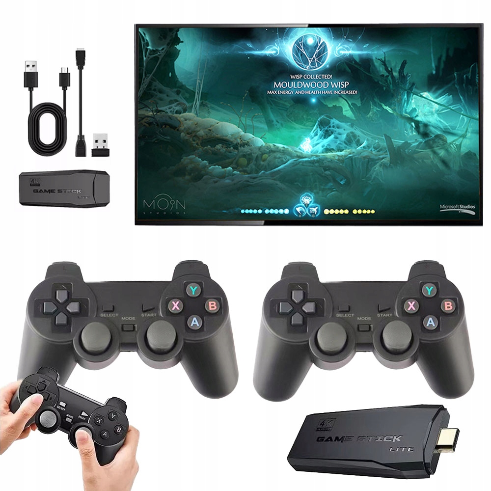 Konsola Retro 20 000 Gier Tv Emulator Gra Telewizyjna 2 Pady Bezprzewodowe