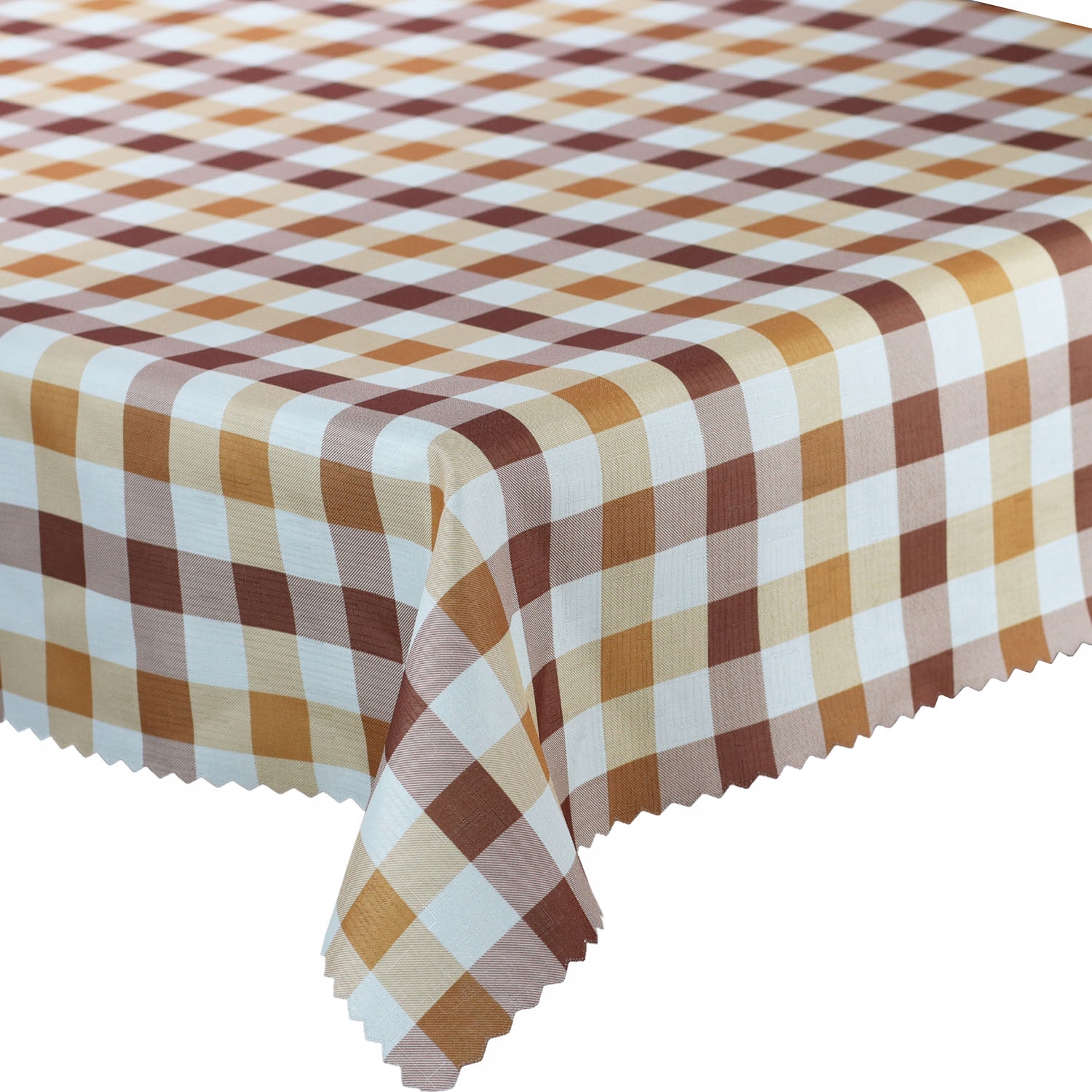 

Obrus Plamoodporny Druk Brązowa Krata 120x120 cm