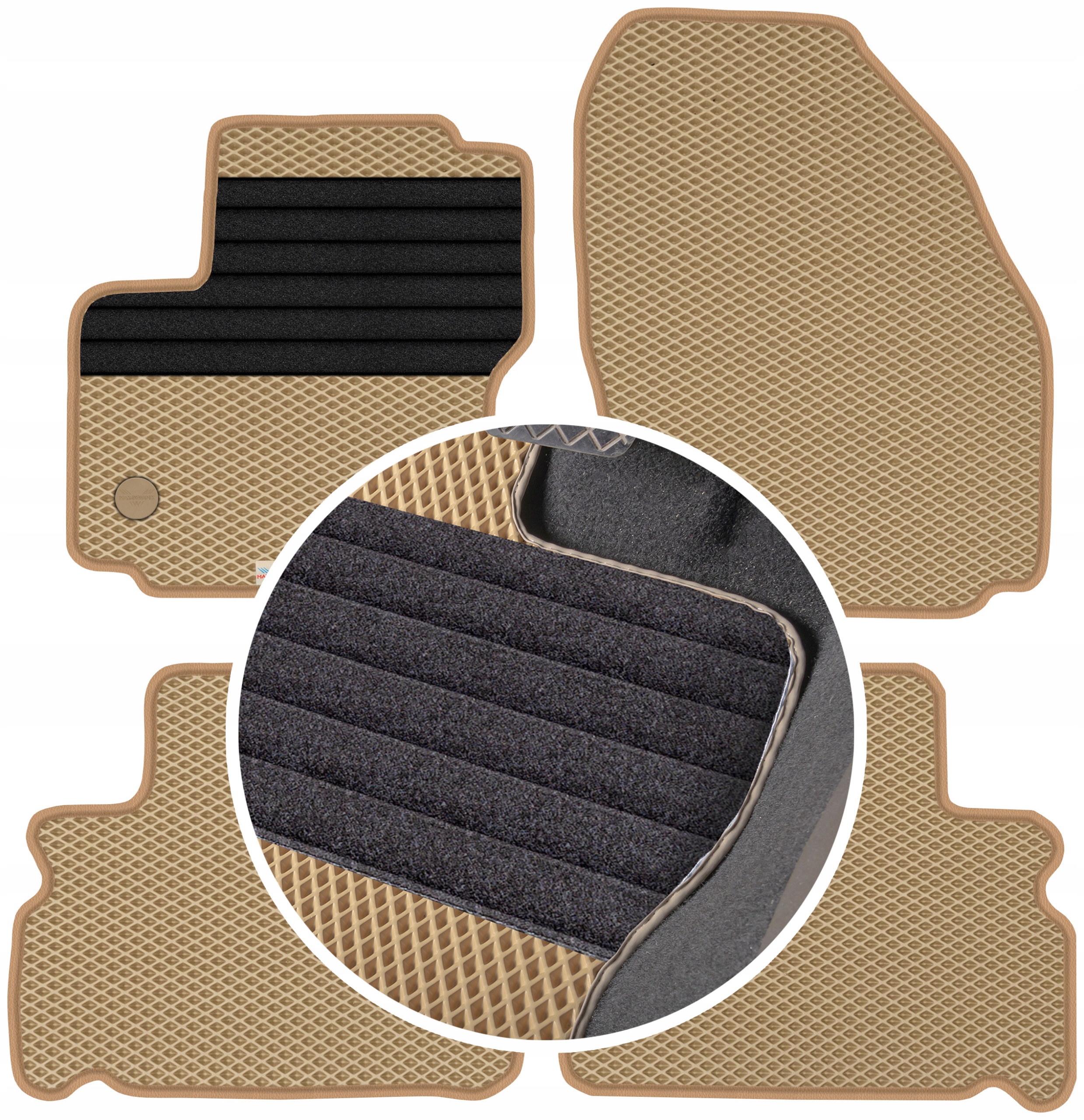 Galaxy II Fl 5os 2010-2015 Gumové koberce Eva Eternity Béžové