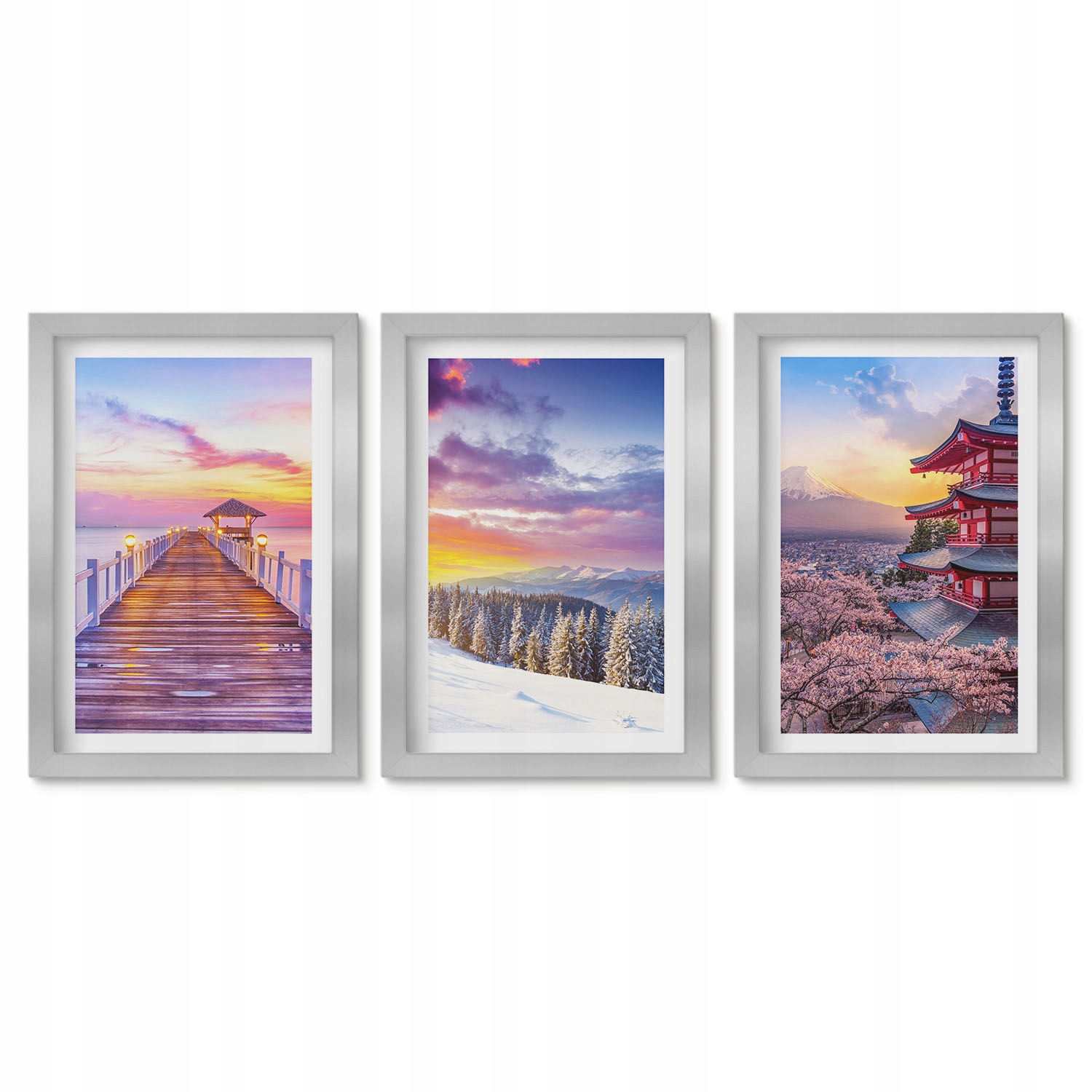 Sada fotodekorativních obrazů 20 x 30 cm Romantické krajiny oblohy