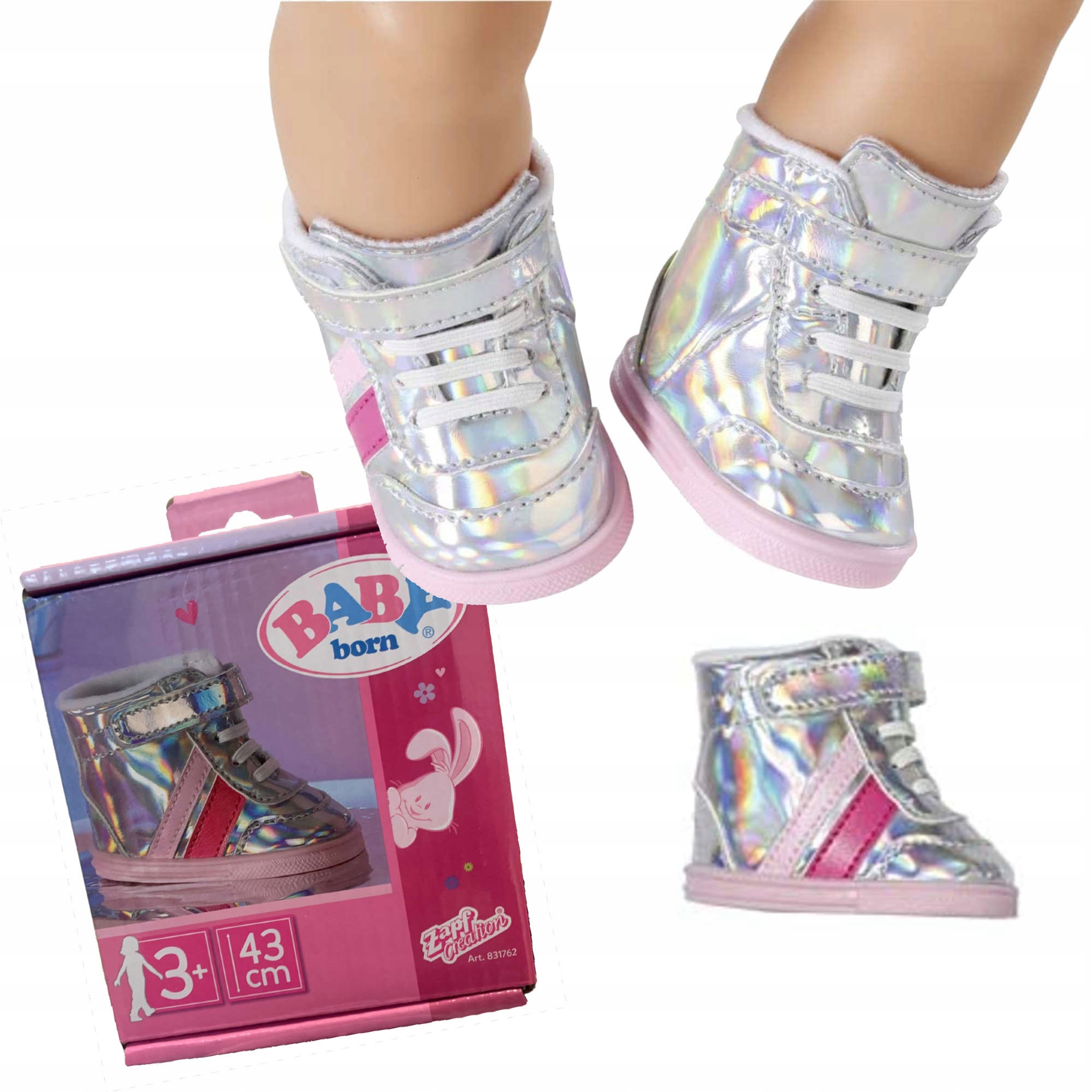 

Baby Born Buciki Dla Lalki Sneakersy Srebrne