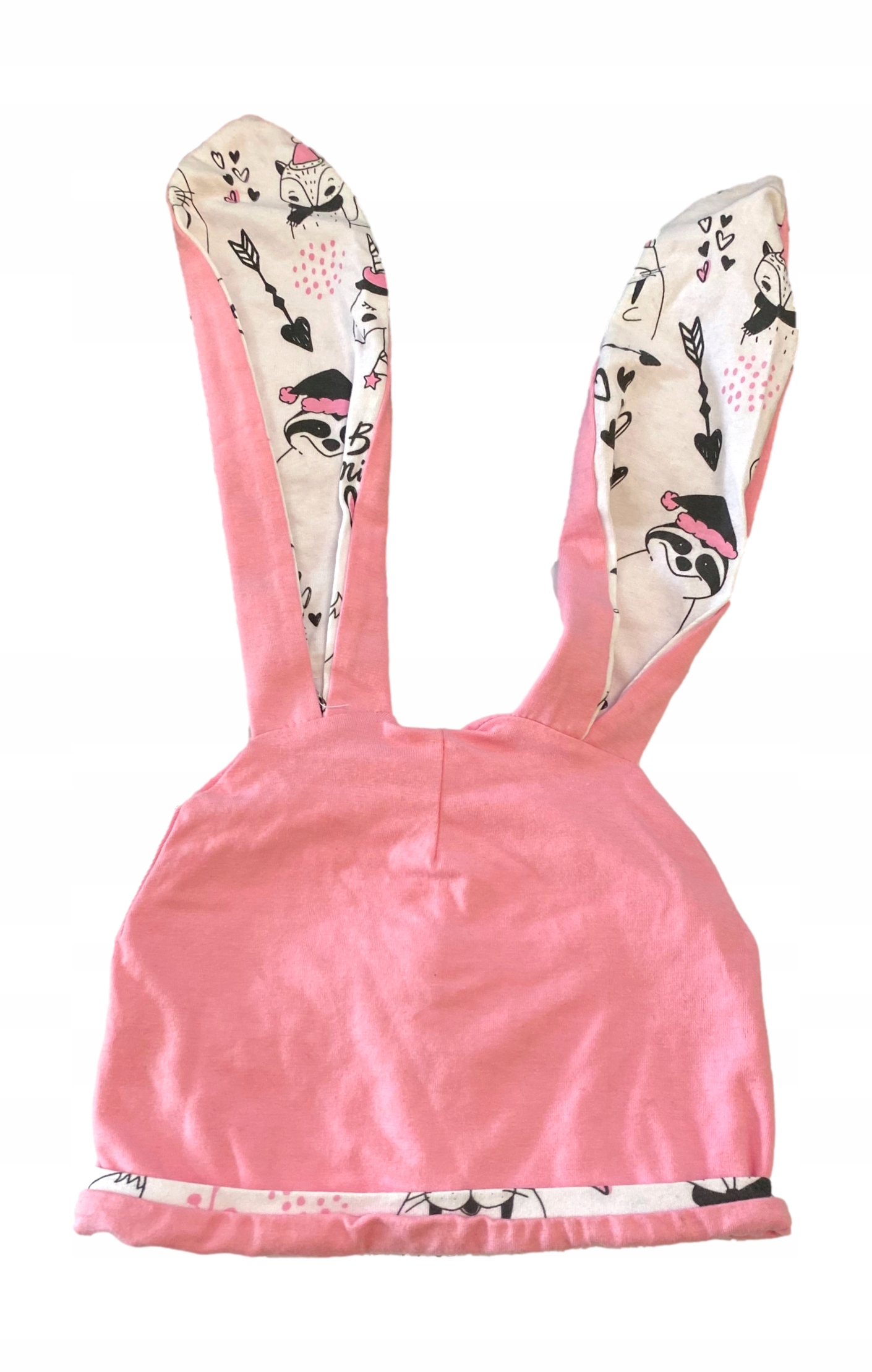 

Czapka Dziecięca dziewczęca róż Bawełna Uszy *52