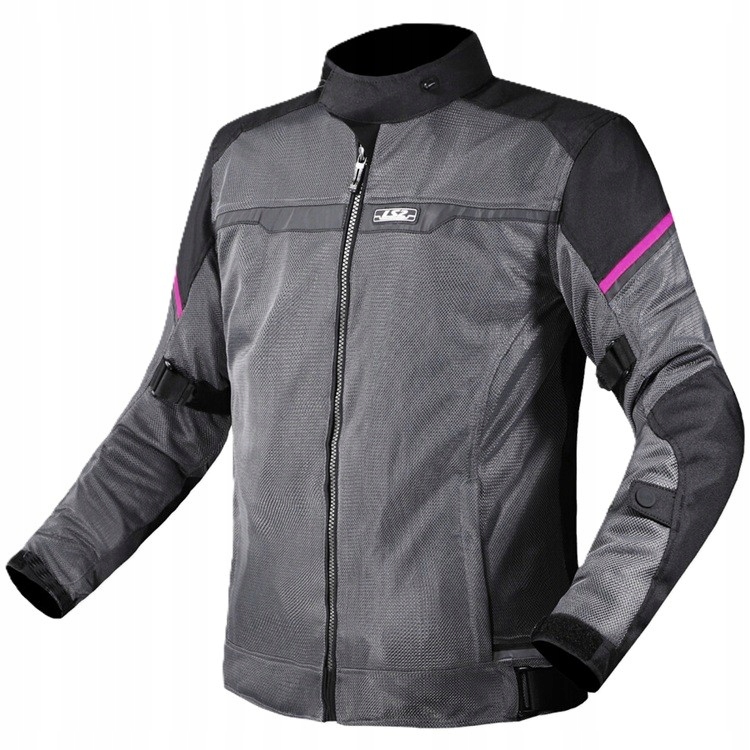 LS2 Riva Lady Black Dark Grey Pink dámska vetraná motocyklová bunda M