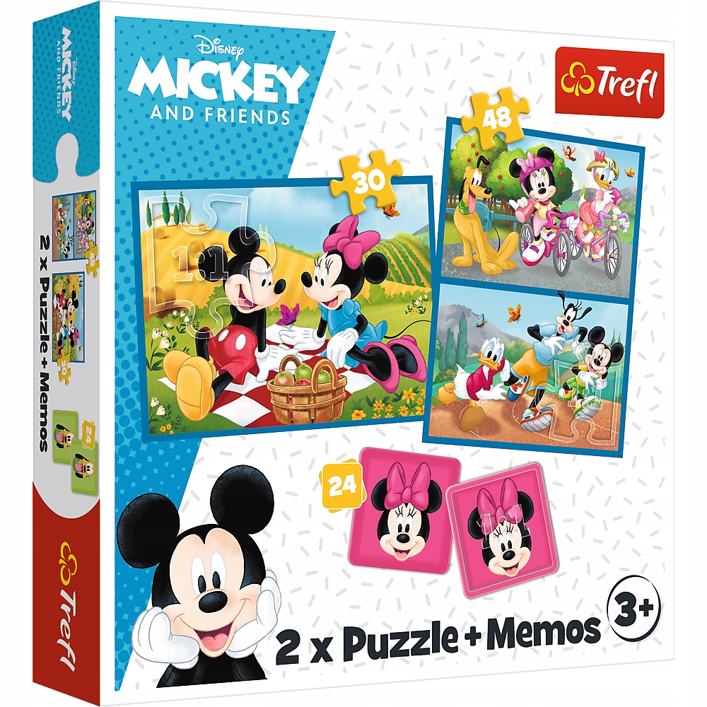 Puzzle 2w1 Myszka Mickey + Memory 93344 Trefl 3+