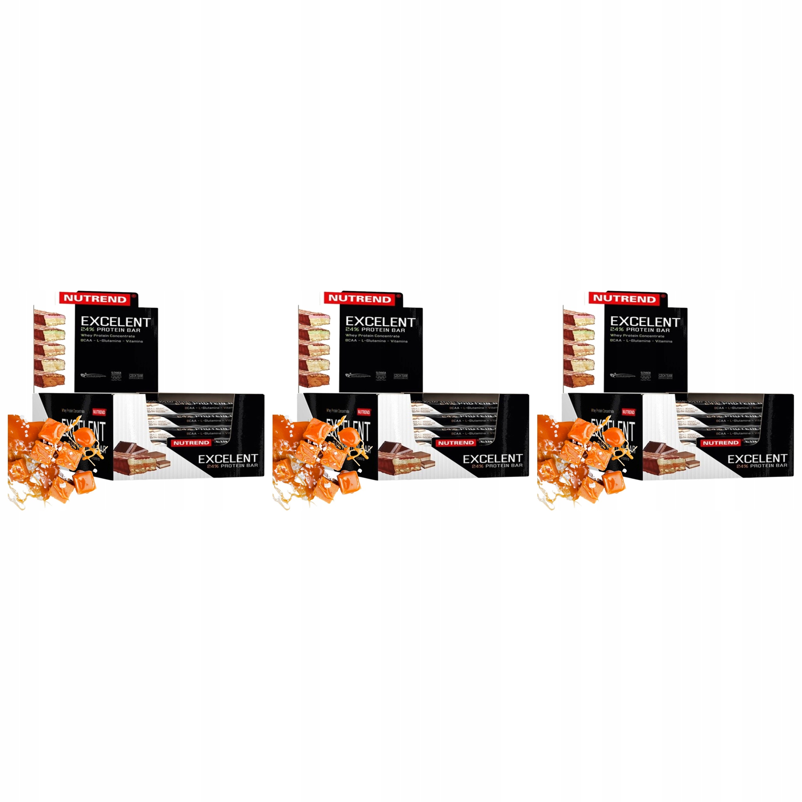 3x Proteinová Tyčinka protein 21 g regenerace svalová hmota Nutrend 85 g