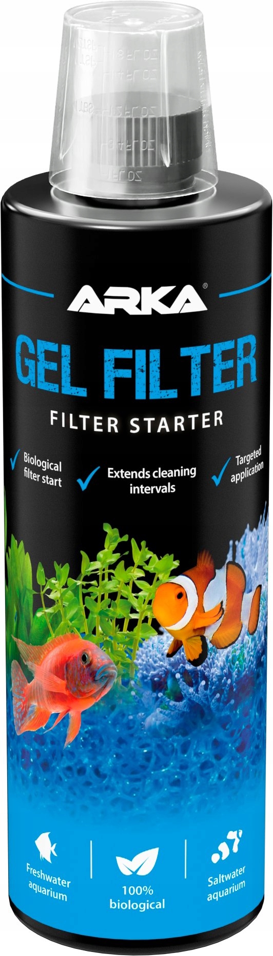 Levně Archa Gel Filtr Bakterie V Gelu Do Filtru Start Akvárium Živné Médium 473 ML