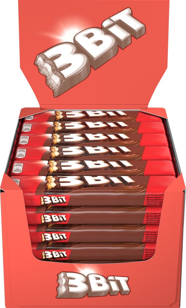 Baton 3BIT Czekolada Mleczne Nadzienie 42szt x 46g